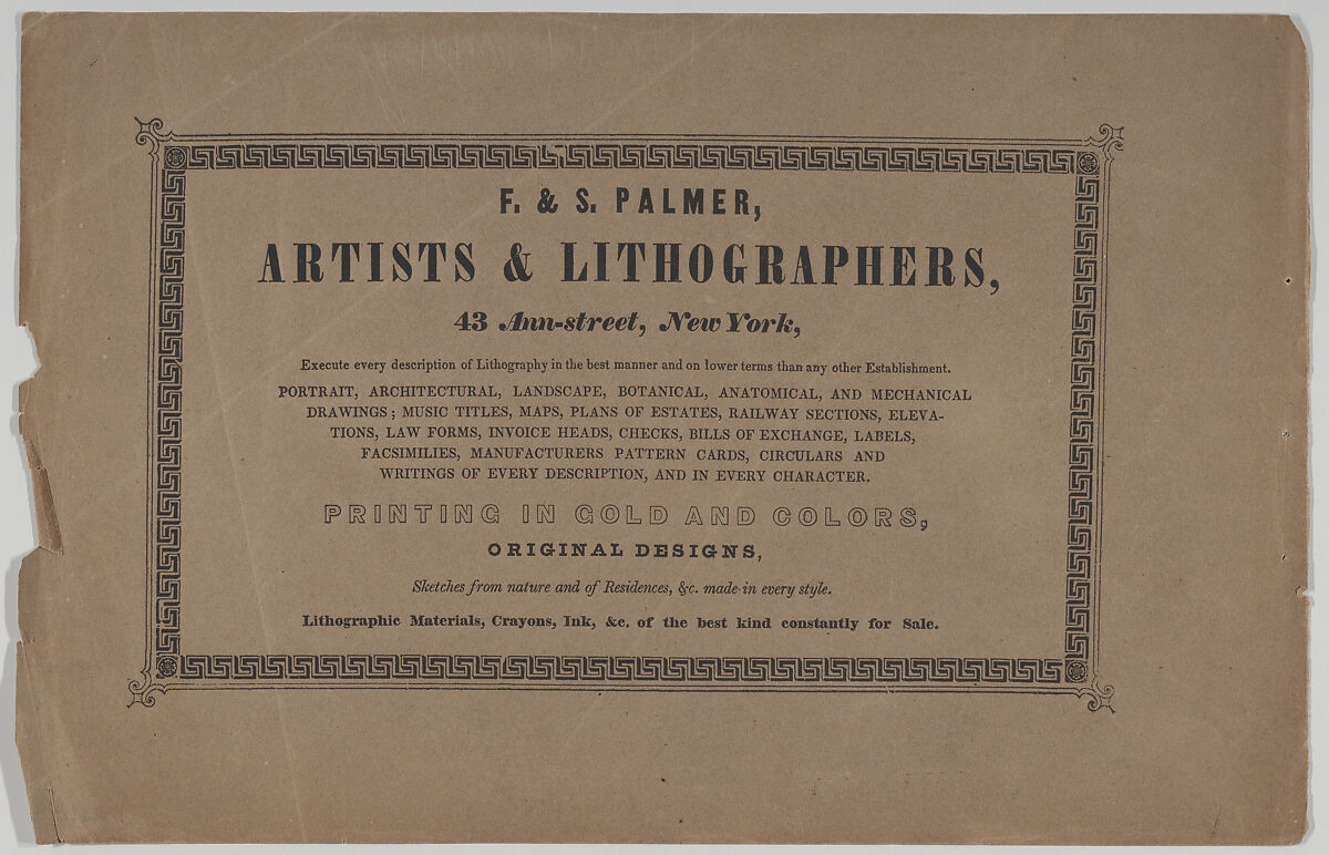 The New York Drawing Book, Containing a Series of Original Designs and Sketches of American Scenery, by F. Palmer, No. 2, Frances Flora Bond Palmer (American (born England), Leicester 1812–1876 New York), Illustrations: lithographs, two touched with white