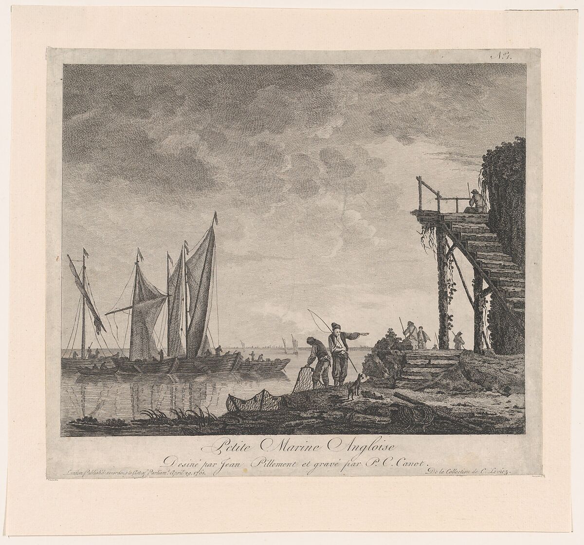 Petite Marine Angloise, Pierre Charles Canot (French, Paris 1710–1777 Kentish Town, London (active England)), Etching 