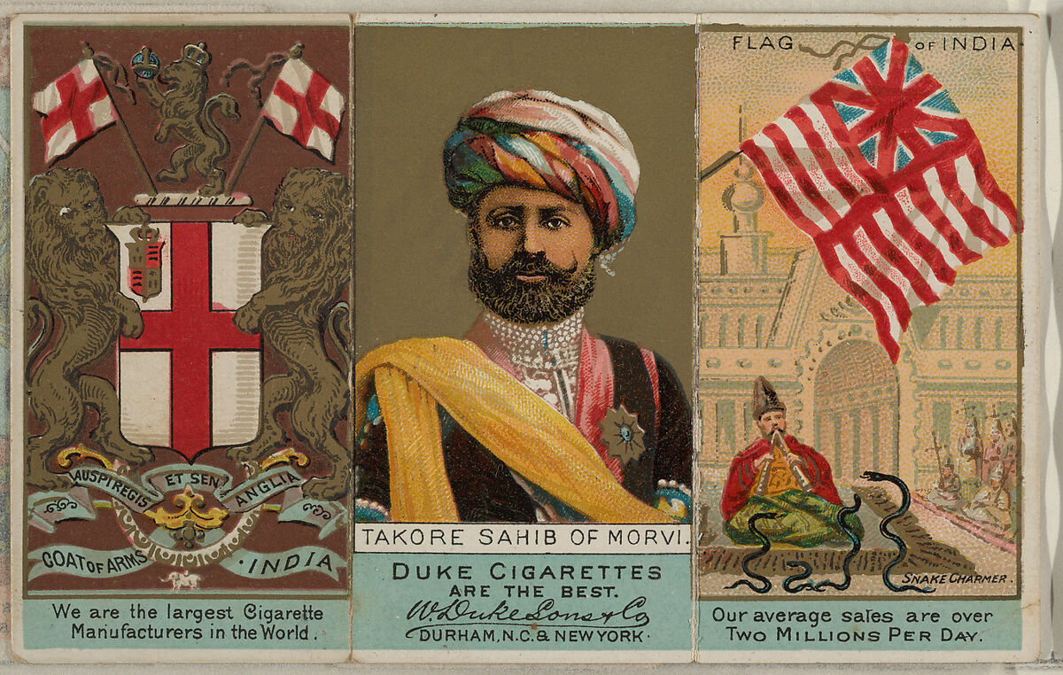 Takore Sahib of Morvi, India, from the Rulers, Flags, and Coats of Arms series (N126-2) issued by W. Duke, Sons & Co., Issued by W. Duke, Sons &amp; Co. (New York and Durham, N.C.), Commercial color lithograph