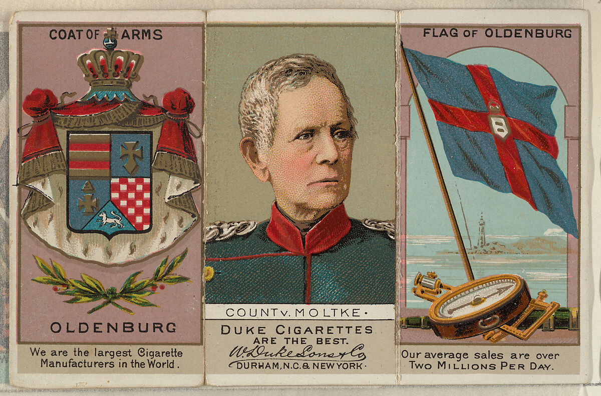 Count von Moltke of Oldenburg, from the Rulers, Flags, and Coats of Arms series (N126-2) issued by W. Duke, Sons & Co., Issued by W. Duke, Sons &amp; Co. (New York and Durham, N.C.), Commercial color lithograph