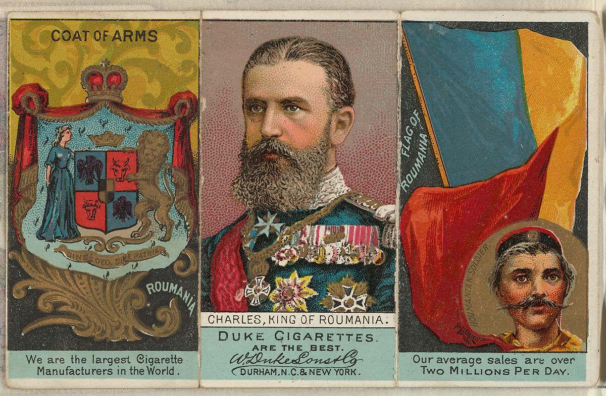 Charles, King of Romania, from the Rulers, Flags, and Coats of Arms series (N126-2) issued by W. Duke, Sons & Co., Issued by W. Duke, Sons &amp; Co. (New York and Durham, N.C.), Commercial color lithograph