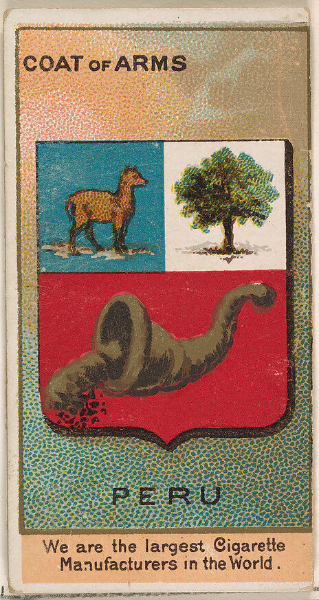 General Caceres, President of Peru, from the Rulers, Flags, and Coats of Arms series (N126-2) issued by W. Duke, Sons & Co., Issued by W. Duke, Sons &amp; Co. (New York and Durham, N.C.), Commercial color lithograph 