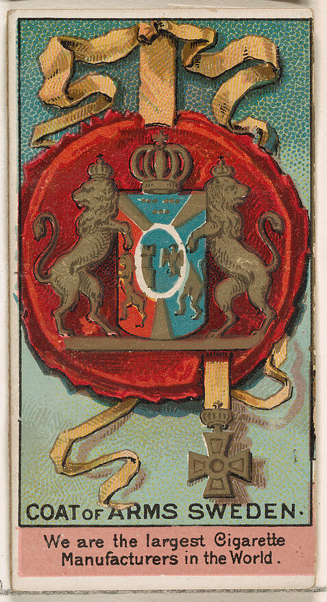 Oscar II, King of Sweden and Norway, from the Rulers, Flags, and Coats of Arms series (N126-2) issued by W. Duke, Sons & Co., Issued by W. Duke, Sons &amp; Co. (New York and Durham, N.C.), Commercial color lithograph 