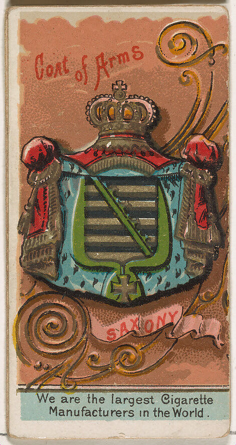 Albert, King of Saxony, from the Rulers, Flags, and Coats of Arms series (N126-2) issued by W. Duke, Sons & Co., Issued by W. Duke, Sons &amp; Co. (New York and Durham, N.C.), Commercial color lithograph 