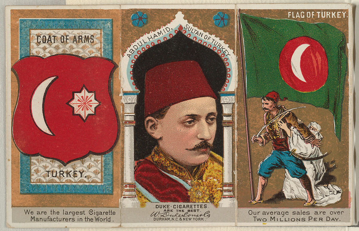 Abdul Hamid, Sultan of Turkey, from the Rulers, Flags, and Coats of Arms series (N126-2) issued by W. Duke, Sons & Co., Issued by W. Duke, Sons &amp; Co. (New York and Durham, N.C.), Commercial color lithograph