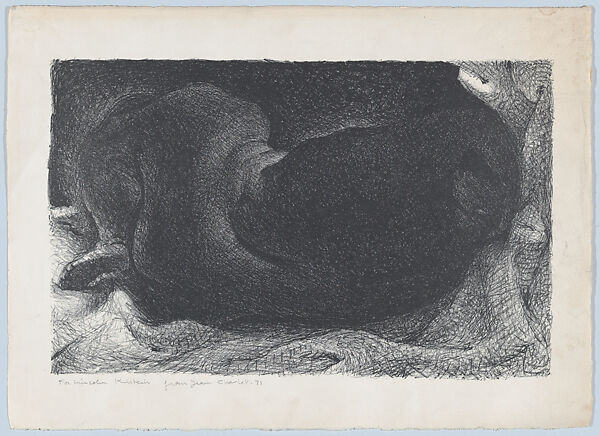 A reclining nude, Jean Charlot (French, Paris 1898–1979 Honolulu, Hawaii), Lithograph on zinc; proof 