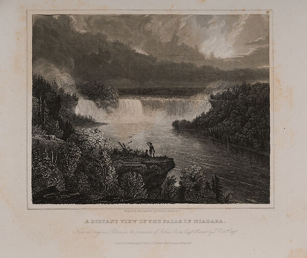 Distant View of the Falls of Niagara, Frontispiece from John Howard Hinton, The History and Topography of the United States, volume 2, I.T. Hinton and Simpkin & Marshall, London, 1830-32, John Howard Hinton (British, Oxford 1791–1873 Bristol), Engraving, British 