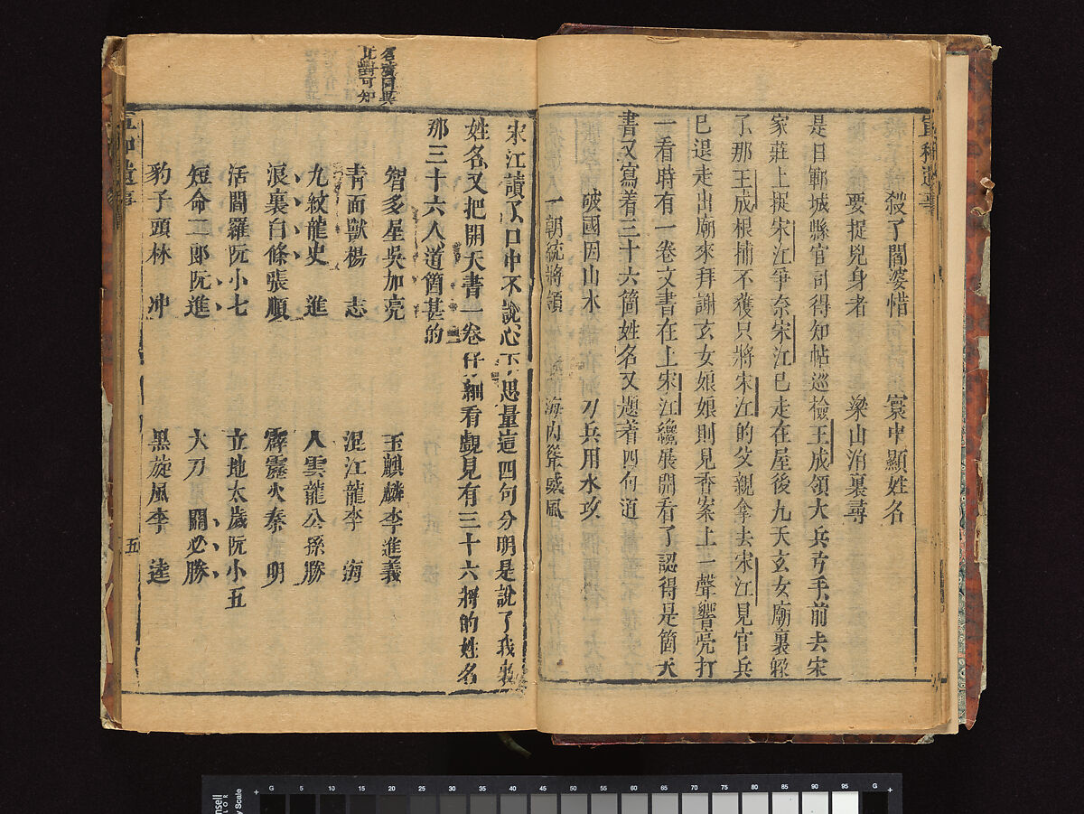 The Water Margin, Woodblock-printed book; ink on paper, China