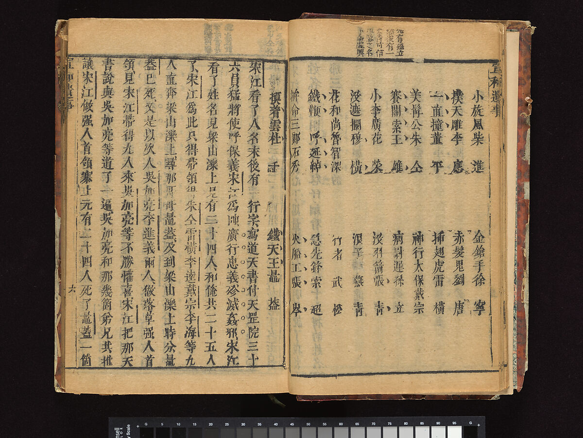 The Water Margin, Woodblock-printed book; ink on paper, China