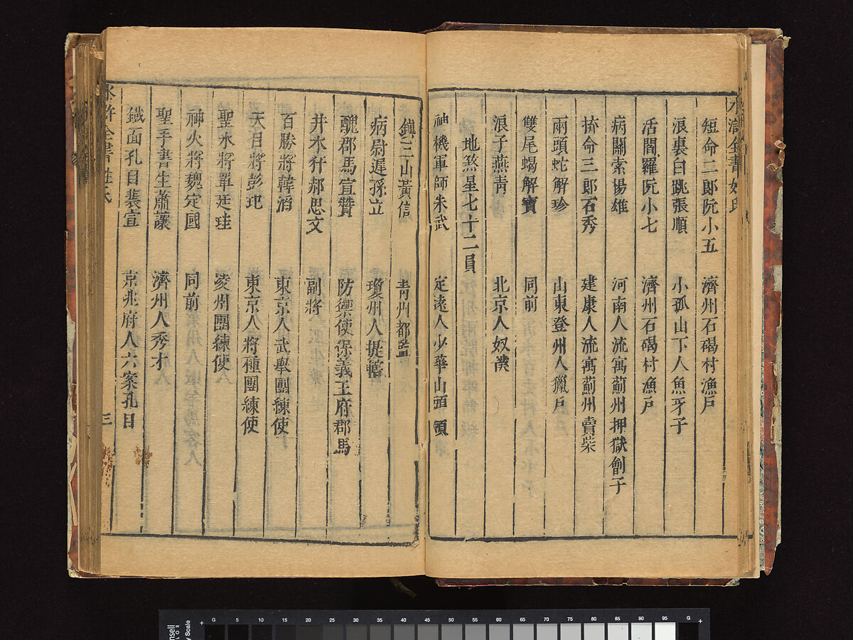 The Water Margin, Woodblock-printed book; ink on paper, China