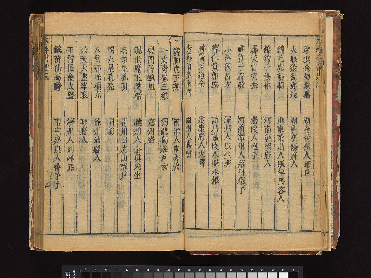 The Water Margin, Woodblock-printed book; ink on paper, China