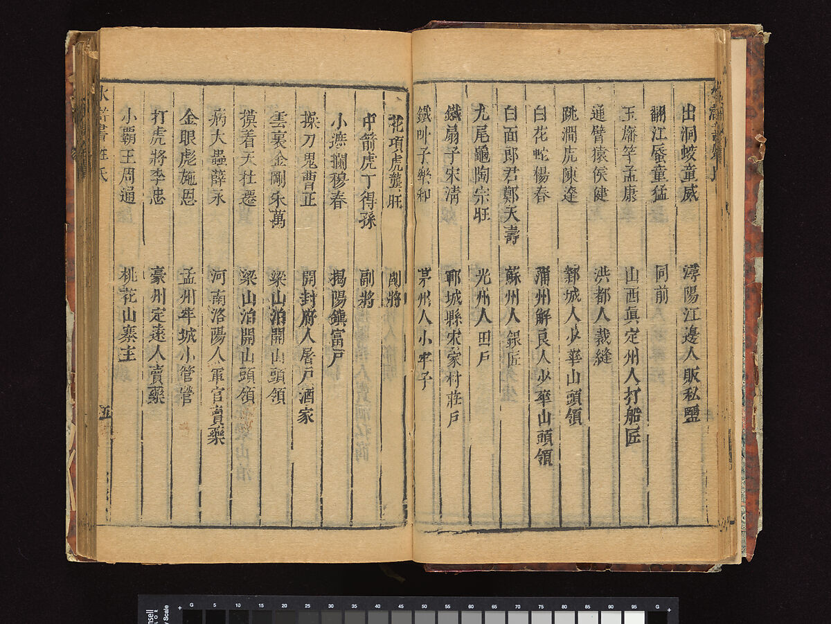 The Water Margin, Woodblock-printed book; ink on paper, China