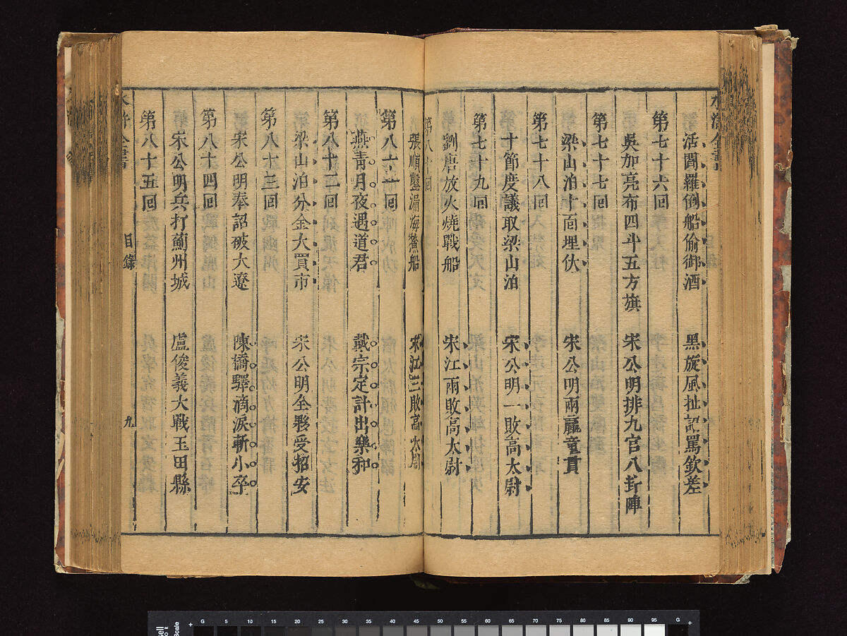 The Water Margin, Woodblock-printed book; ink on paper, China