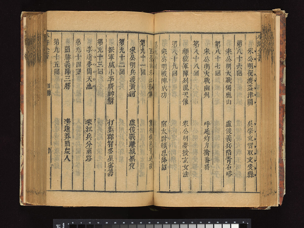 The Water Margin, Woodblock-printed book; ink on paper, China