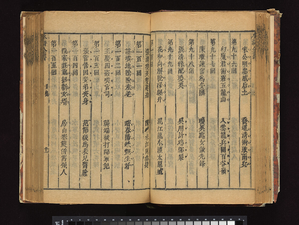 The Water Margin, Woodblock-printed book; ink on paper, China