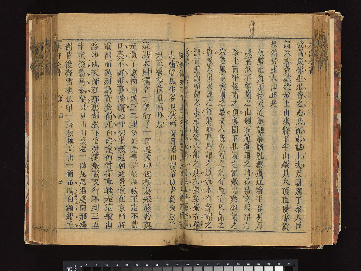 The Water Margin, Woodblock-printed book; ink on paper, China