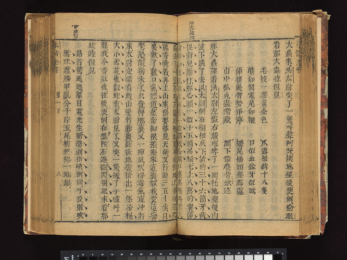 The Water Margin, Woodblock-printed book; ink on paper, China