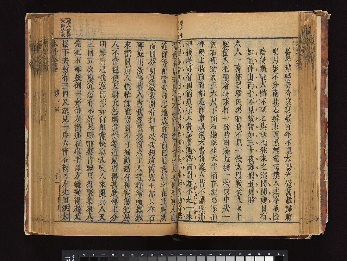 The Water Margin, Woodblock-printed book; ink on paper, China