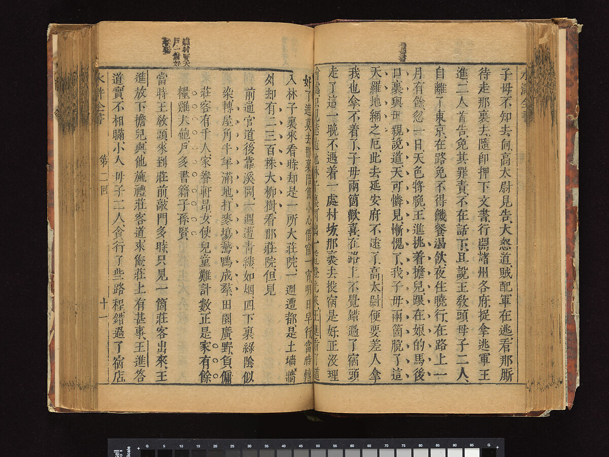 The Water Margin, Woodblock-printed book; ink on paper, China