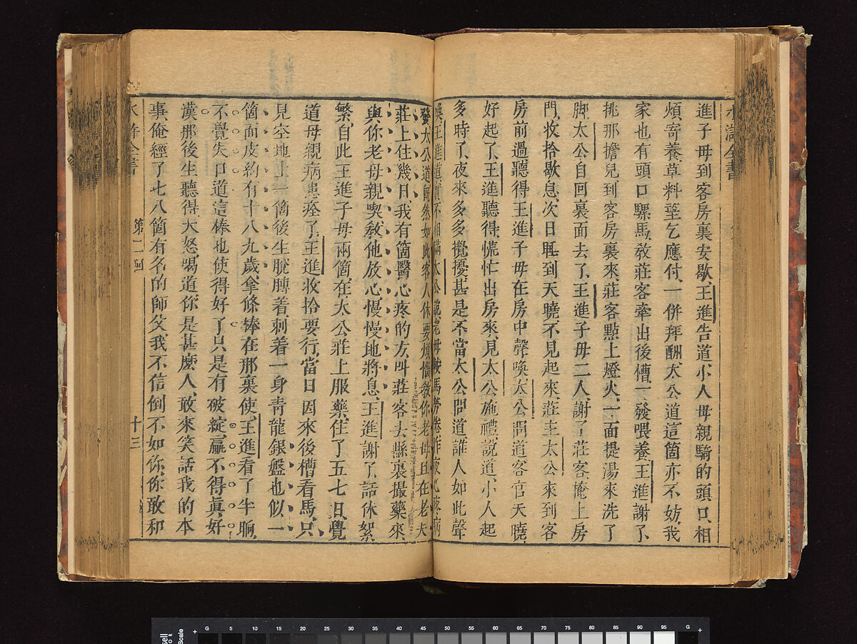 The Water Margin, Woodblock-printed book; ink on paper, China