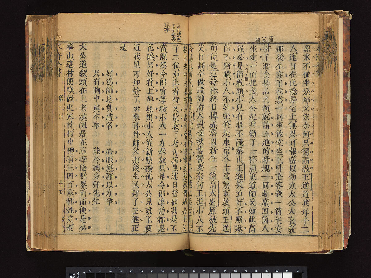 The Water Margin, Woodblock-printed book; ink on paper, China