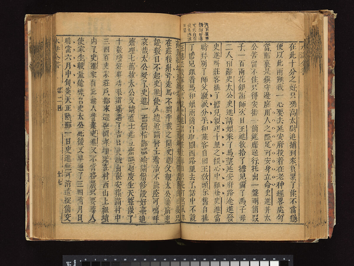 The Water Margin, Woodblock-printed book; ink on paper, China