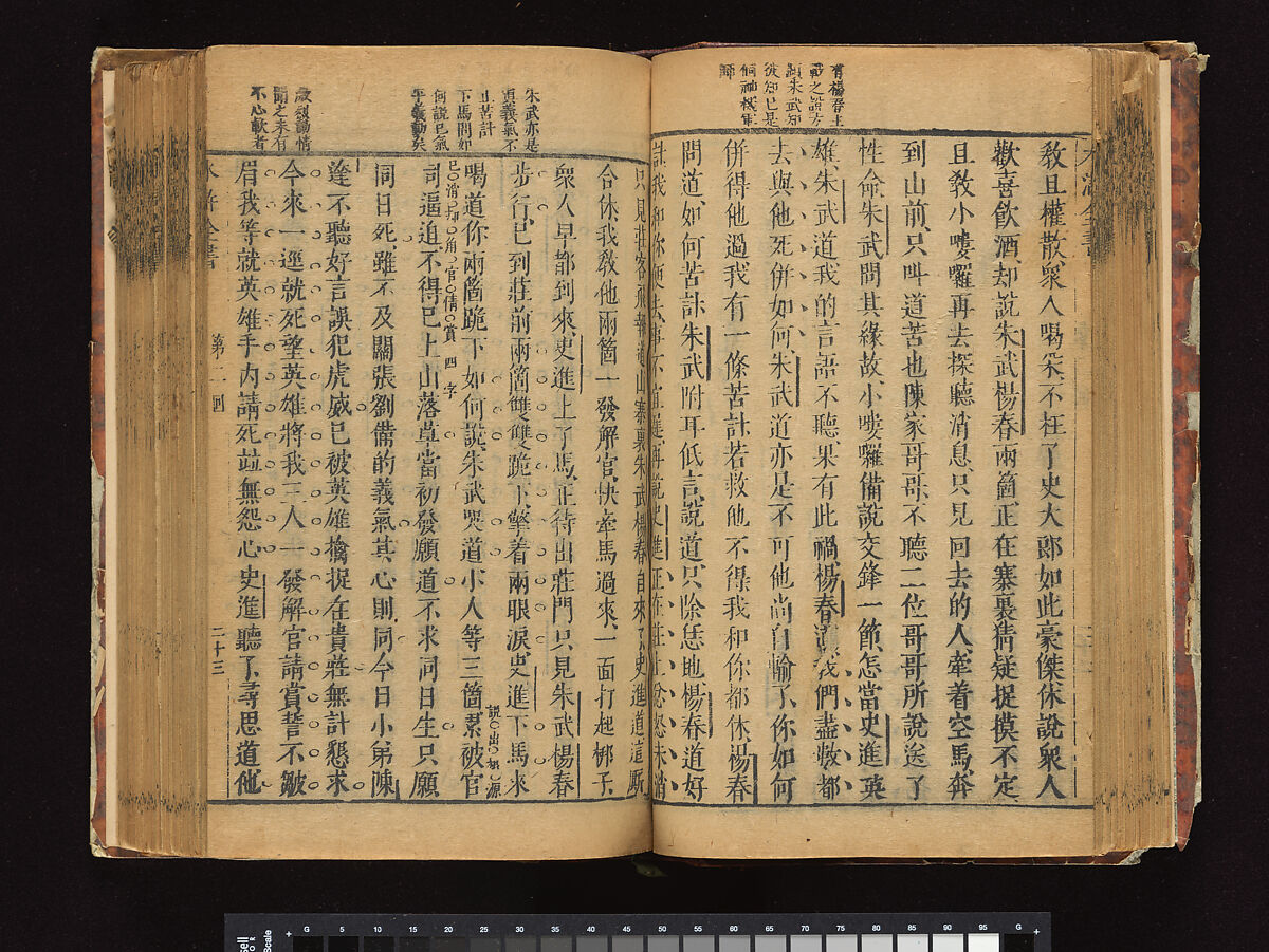 The Water Margin, Woodblock-printed book; ink on paper, China