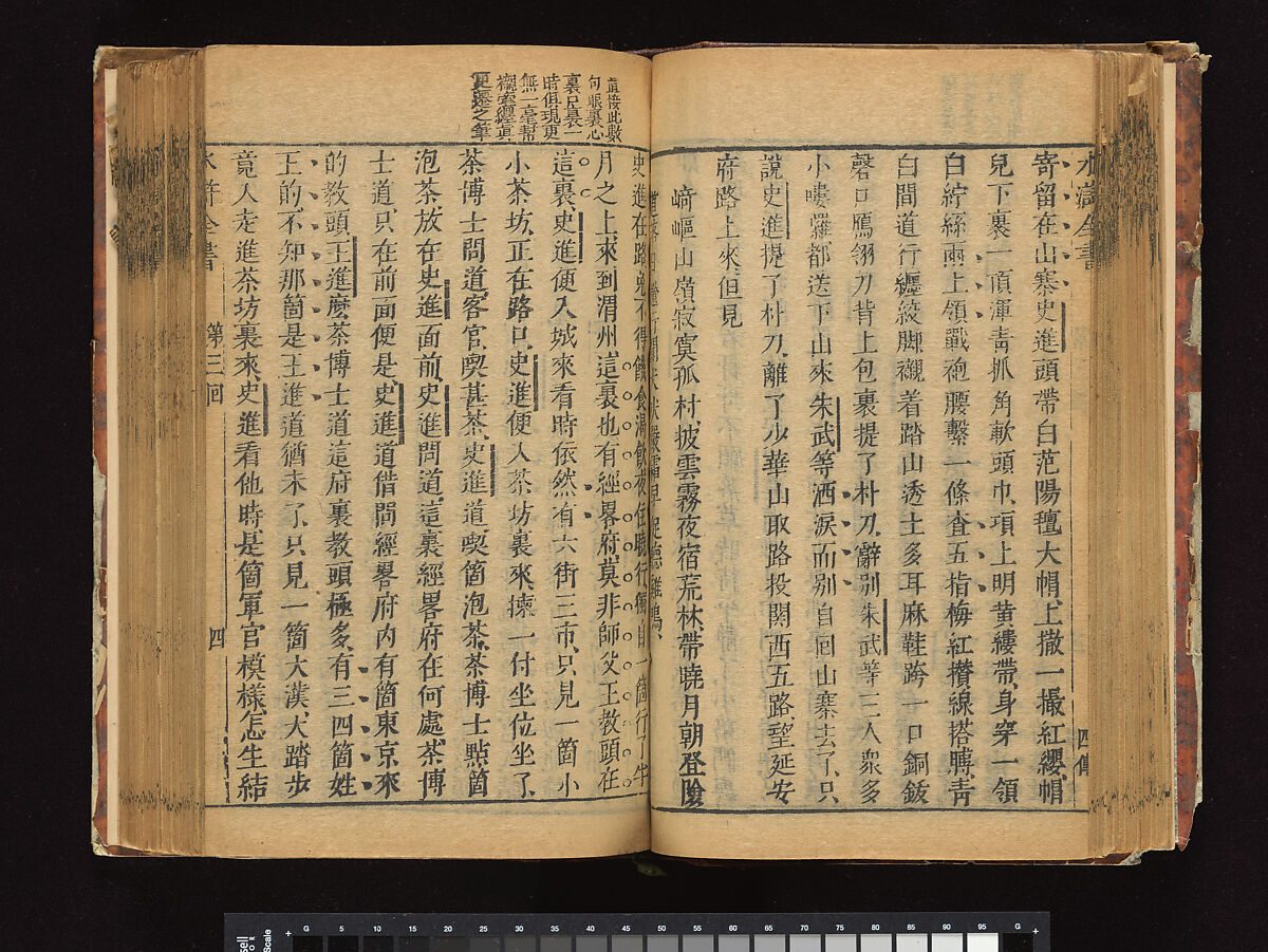 The Water Margin, Woodblock-printed book; ink on paper, China