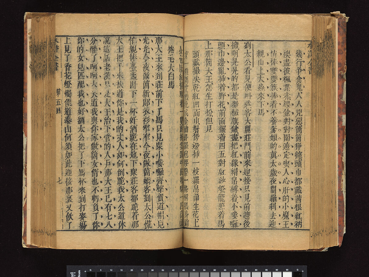 The Water Margin, Woodblock-printed book; ink on paper, China