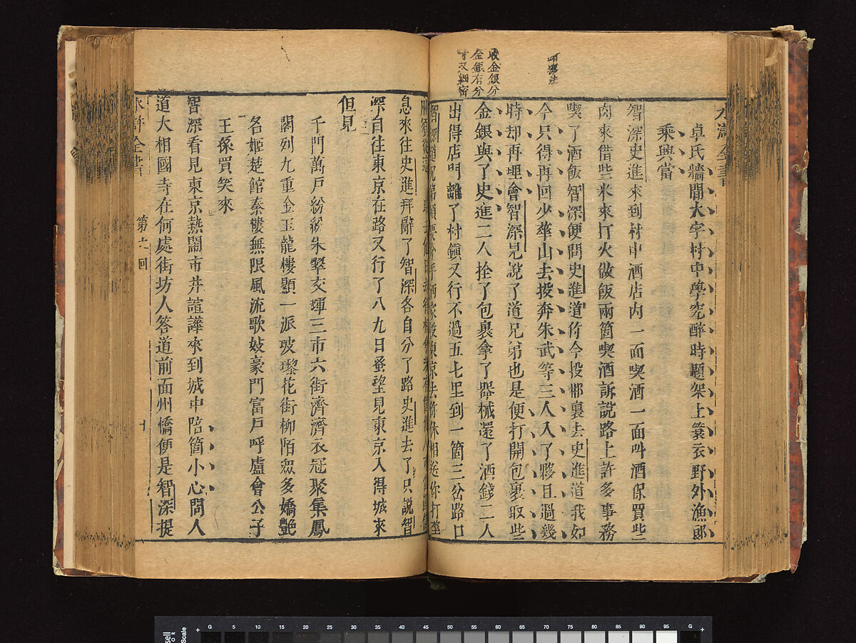 The Water Margin, Woodblock-printed book; ink on paper, China