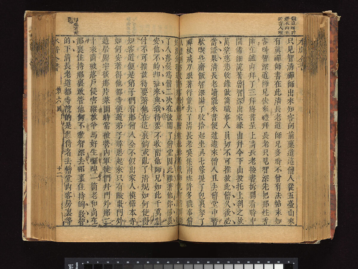 The Water Margin, Woodblock-printed book; ink on paper, China