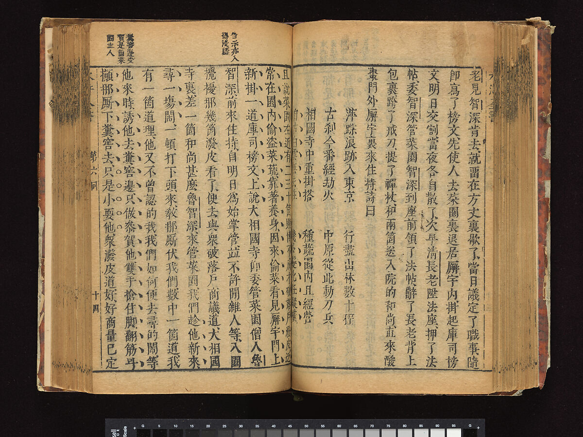 The Water Margin, Woodblock-printed book; ink on paper, China