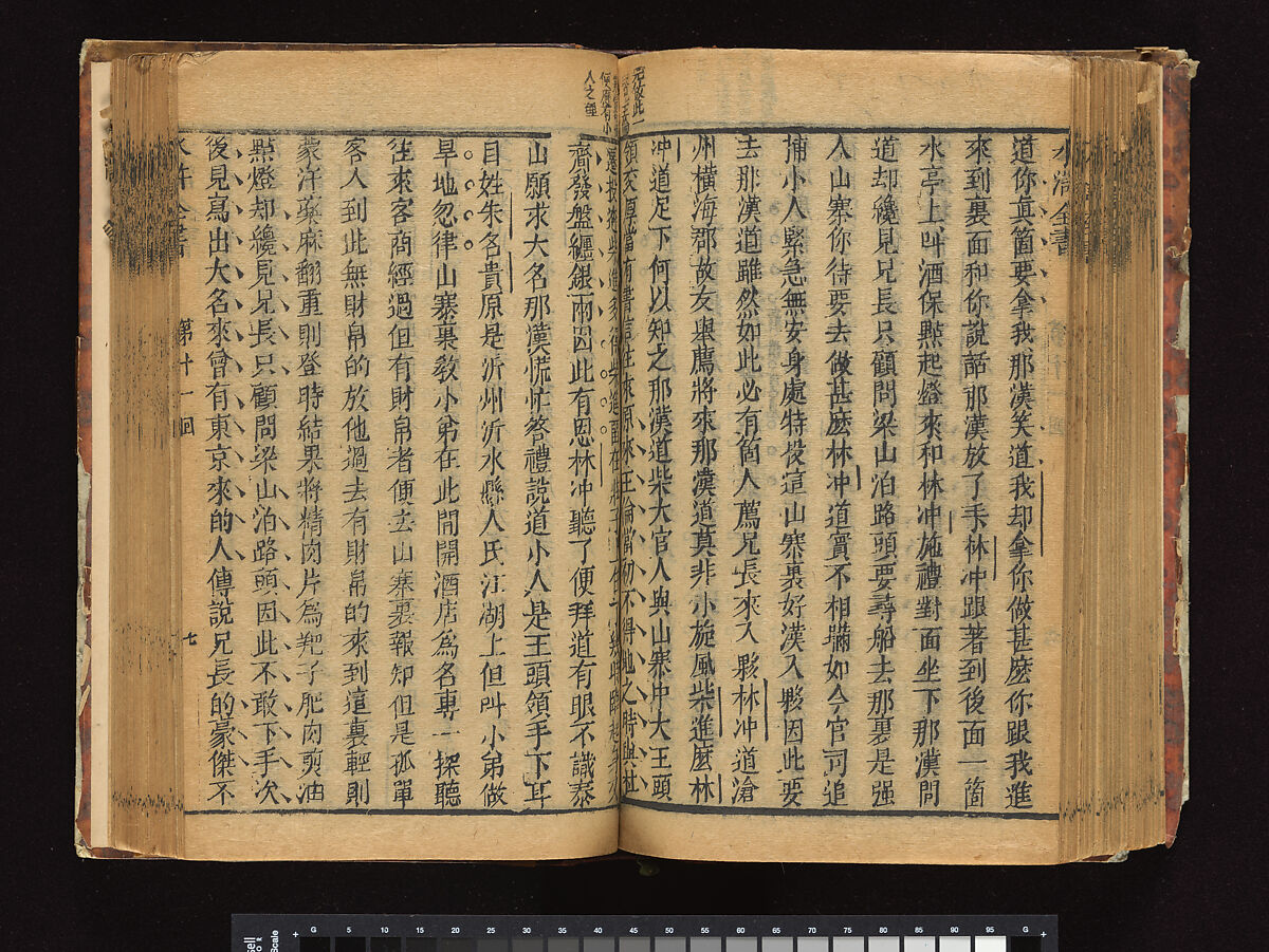 The Water Margin, Woodblock-printed book; ink on paper, China