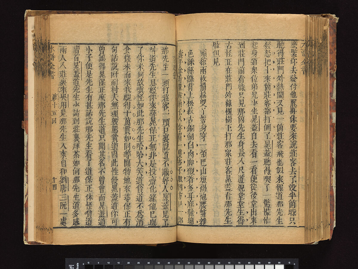 The Water Margin, Woodblock-printed book; ink on paper, China