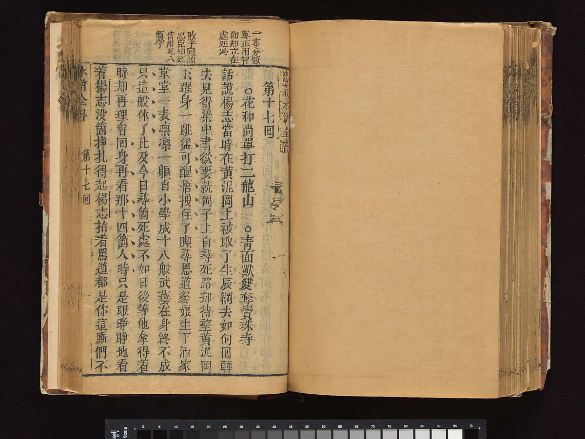 The Water Margin, Woodblock-printed book; ink on paper, China