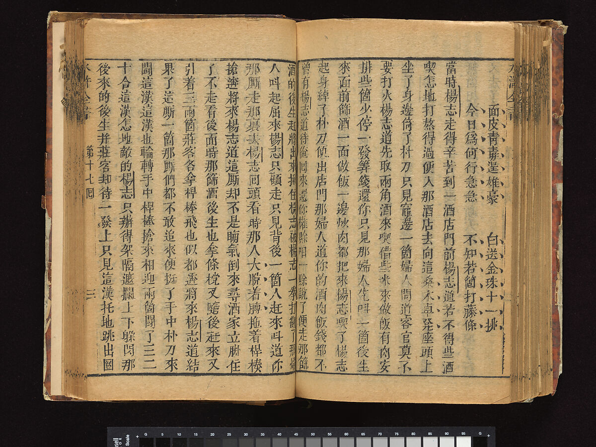 The Water Margin, Woodblock-printed book; ink on paper, China