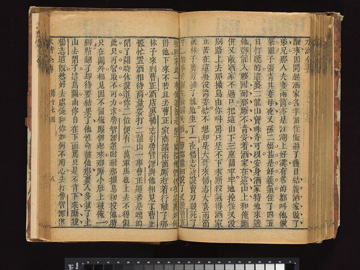 The Water Margin, Woodblock-printed book; ink on paper, China