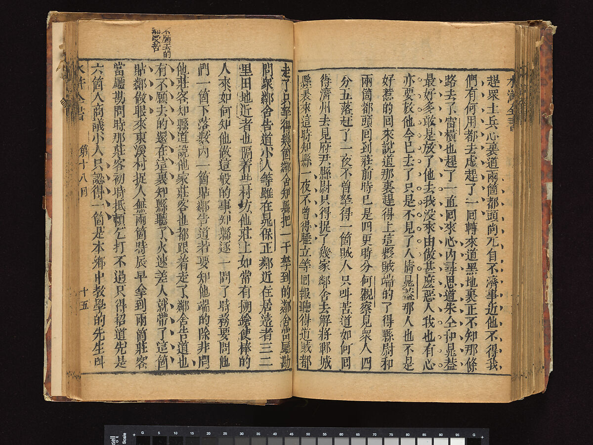 The Water Margin, Woodblock-printed book; ink on paper, China