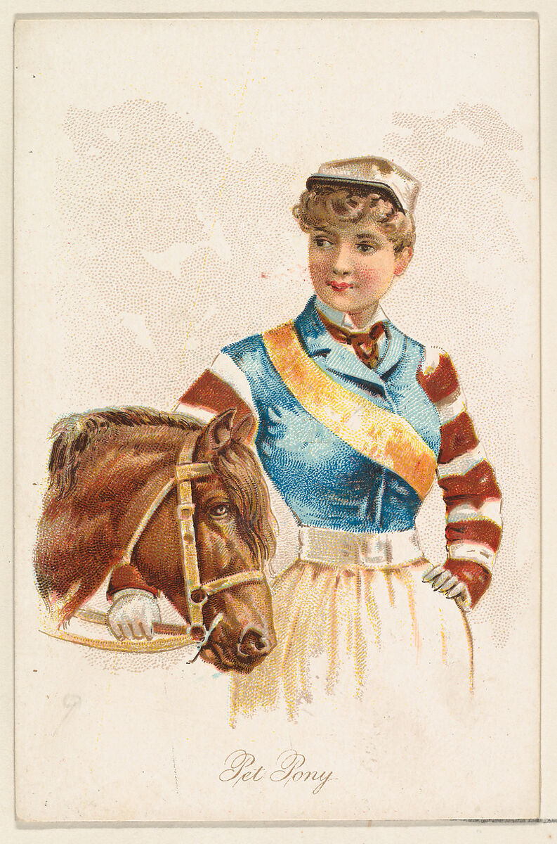 Pet Pony, from the Household Pets series (N194) issued by Wm. S. Kimball & Co., Issued by William S. Kimball &amp; Company, Commercial color lithograph 