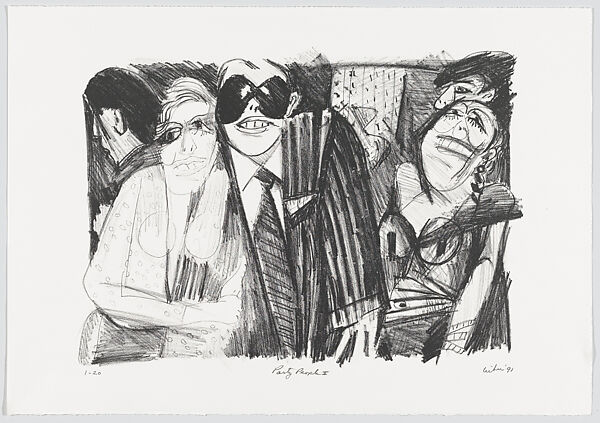 Party People, Gerson Leiber (American, Brooklyn 1921–2018), Portfolio of ten lithographs