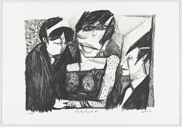Party People, Gerson Leiber (American, Brooklyn 1921–2018), Portfolio of ten lithographs
