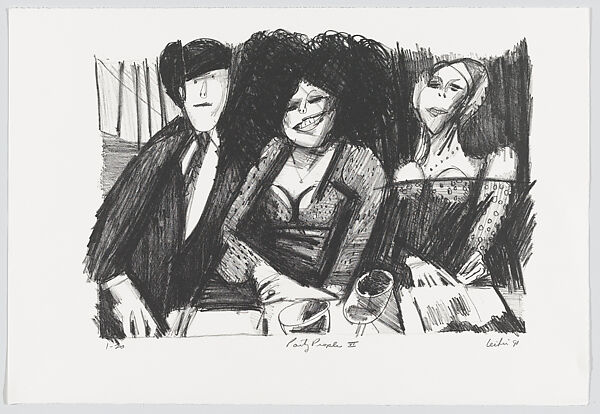 Party People, Gerson Leiber (American, Brooklyn 1921–2018), Portfolio of ten lithographs