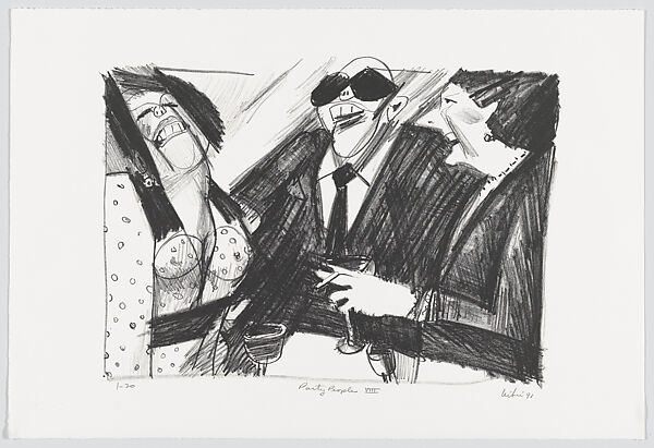 Party People, Gerson Leiber (American, Brooklyn 1921–2018), Portfolio of ten lithographs