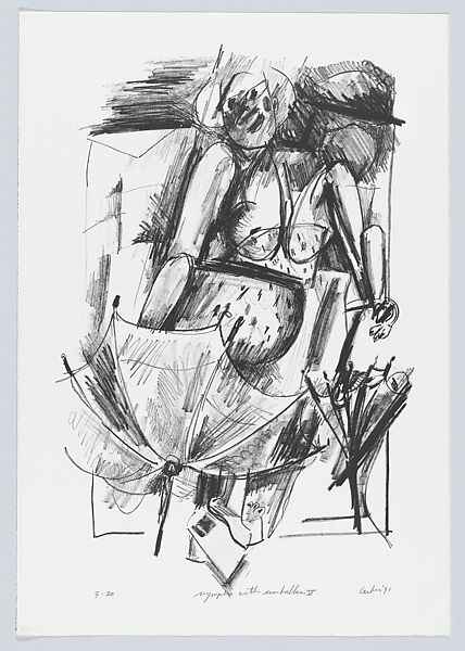 Nymphs, Gerson Leiber (American, Brooklyn 1921–2018), Portfolio of ten lithographs