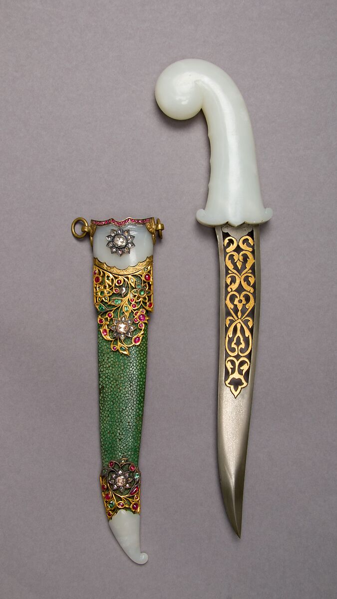 Tray of Jeweled Daggers, Steel, copper alloy, gold, silver, jade, rock crystal, gemstones, glass, Turkish