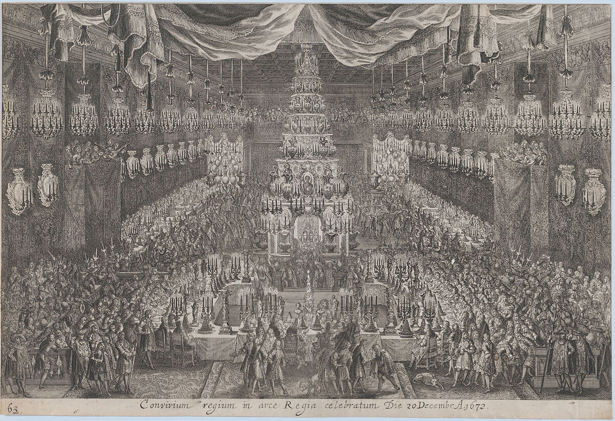 Coronation of Charles XI, Stockholm, December 20, 1672, Georg Christoph Eimmart the Younger (German, Regensburg 1638–1705 Nuremberg), Etching 