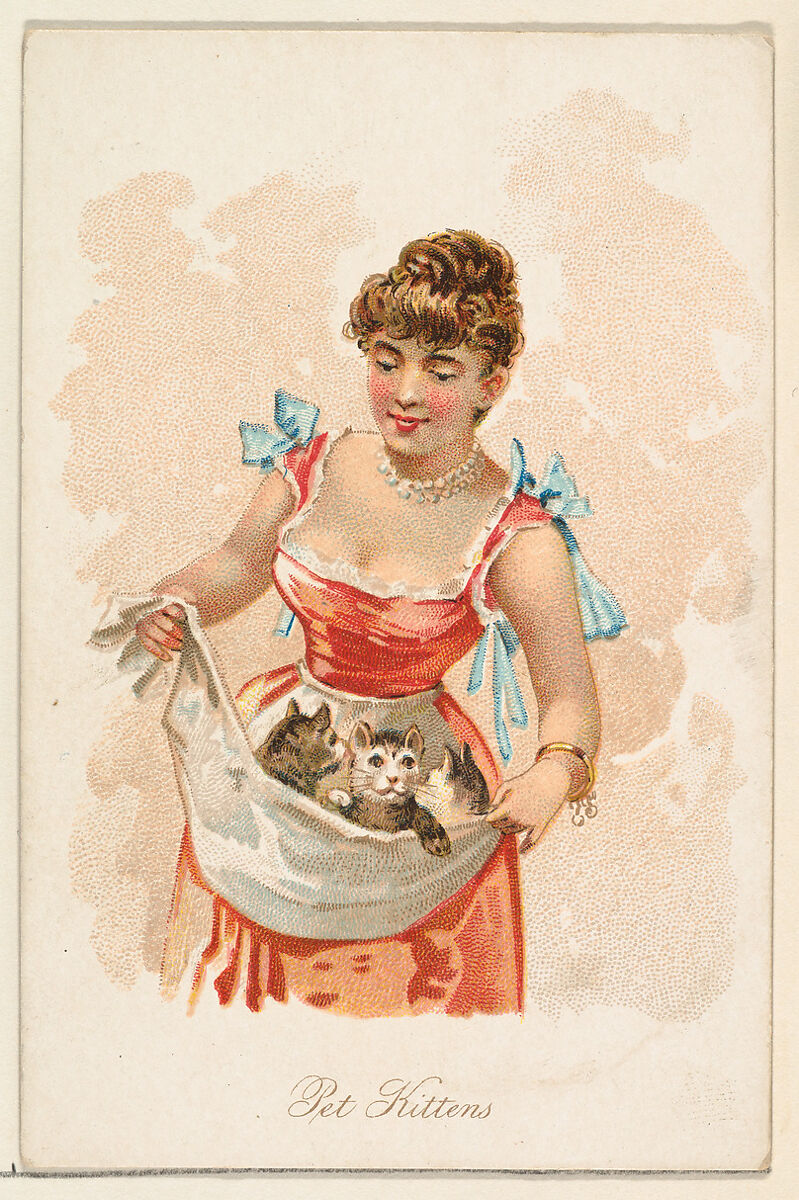 Pet Kittens, from the Household Pets series (N194) issued by Wm. S. Kimball & Co., Issued by William S. Kimball &amp; Company, Commercial color lithograph 