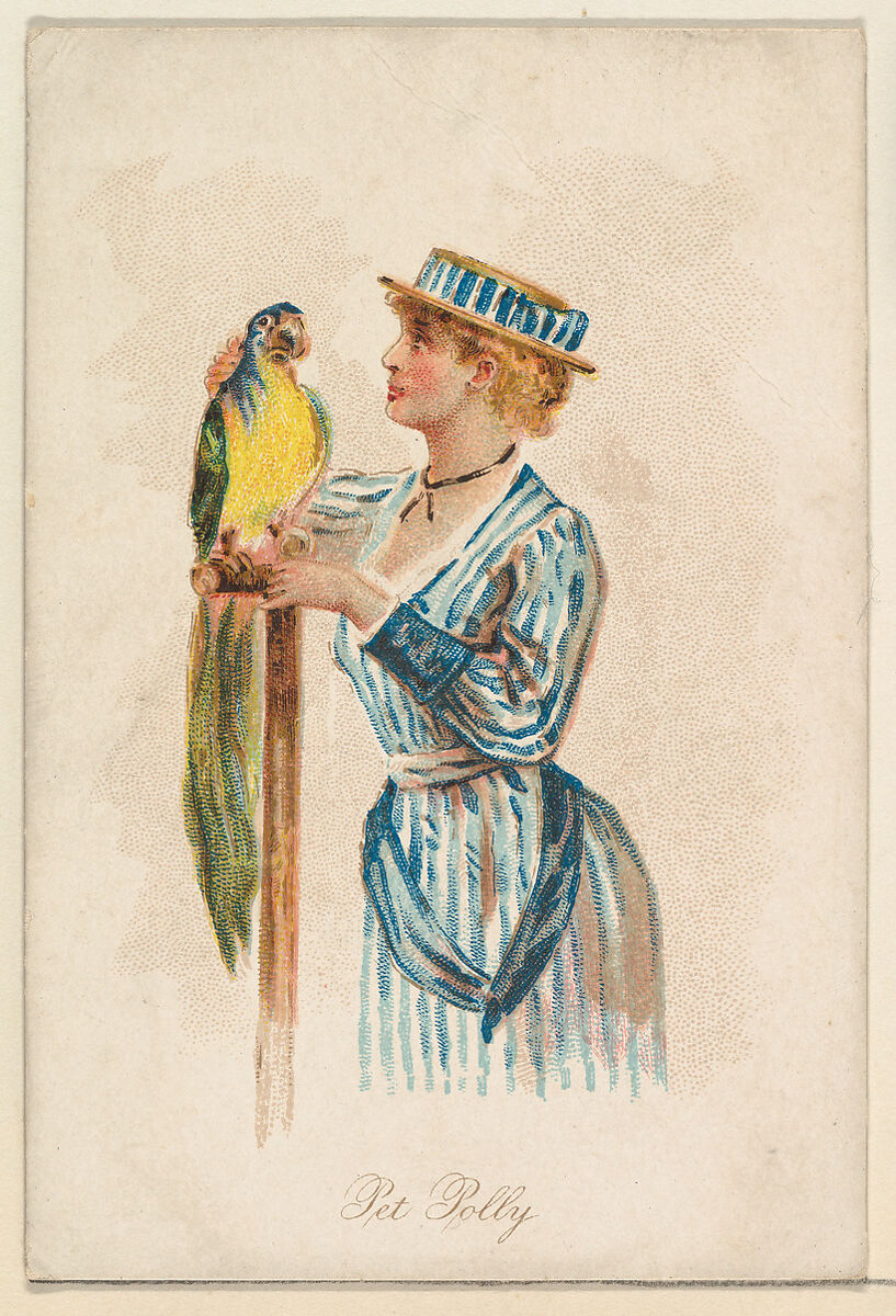 Pet Polly, from the Household Pets series (N194) issued by Wm. S. Kimball & Co., Issued by William S. Kimball &amp; Company, Commercial color lithograph 