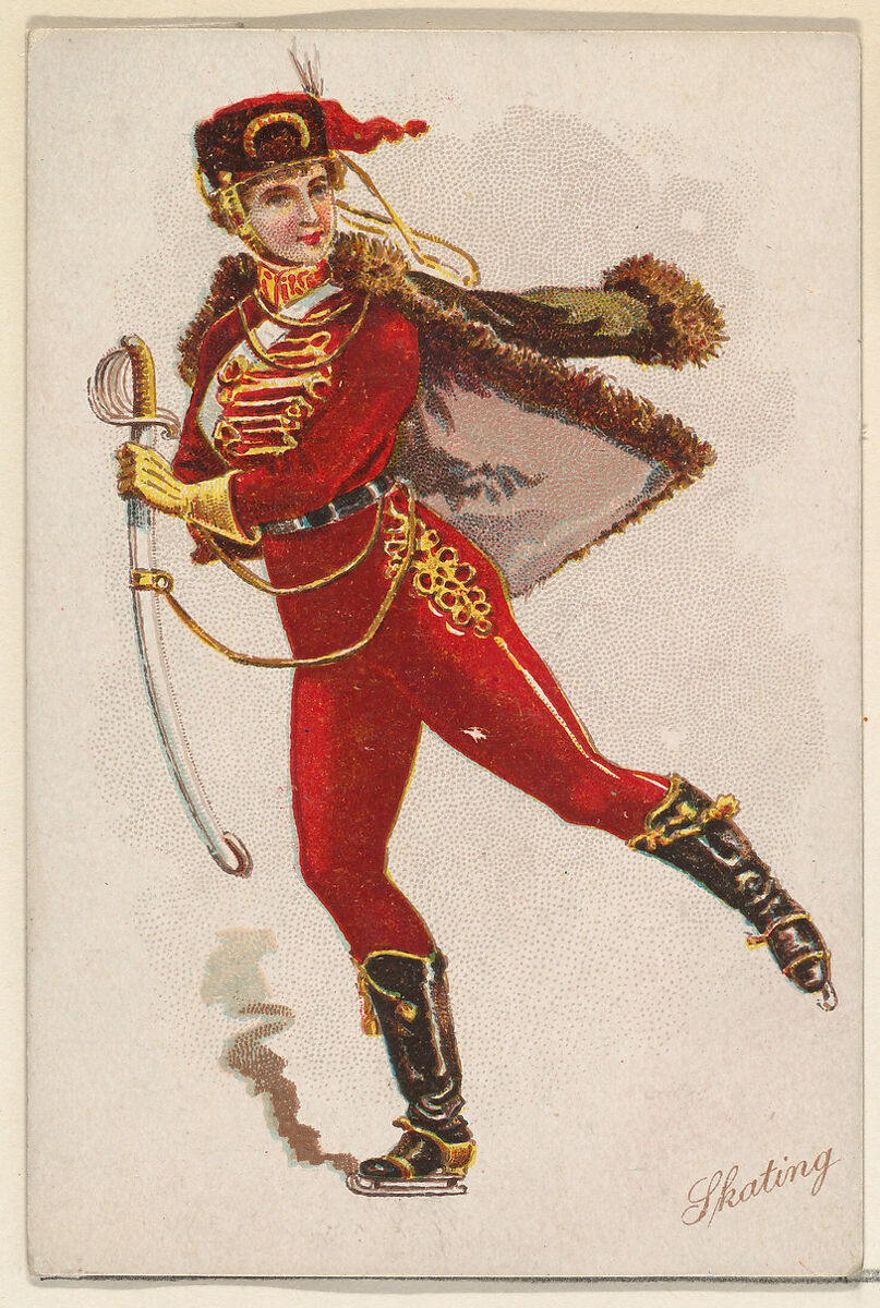 Skating, from the Pretty Athletes series (N196) issued by Wm. S. Kimball & Co., Issued by William S. Kimball &amp; Company, Commercial color lithograph 
