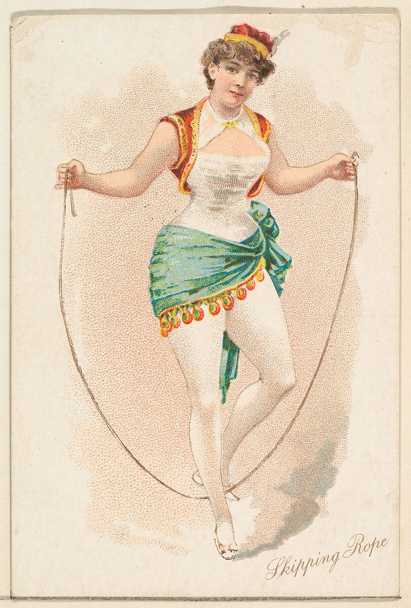 Skipping Rope, from the Pretty Athletes series (N196) issued by Wm. S. Kimball & Co., Issued by William S. Kimball &amp; Company, Commercial color lithograph 